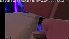 Horny Roblox boy dives into intense anal missionary with busty figure