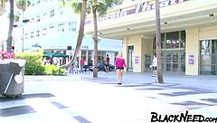 Subtle interracial play with busty blonde and big black cock