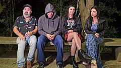 peruvian latina hotwife enjoys dogging with brazilian amateur in public outdoor bent over action