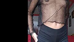 hey, check out this hot skinny model dancing and showing off her beautiful body in that tiny outfit?