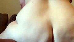 White girl rides huge interracial bbc hard