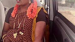 Hey, hot milf chats dirty with guy during car ride fun