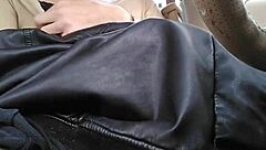 Tranny Cums Playing In Car With Monster Cock Outdoor Public Nylon Action!