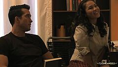 Babe In Uniform Gives Teacher Blowjob Before Rough Asian Sex