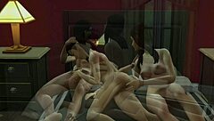 lucky guy bangs hot milf and her friend in wild threesome action