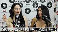 Bisexual Lesbians Kissing Playing With Lollipop