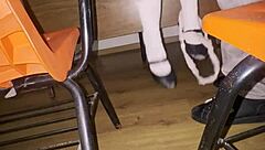 college petite mexican amateur in uniform experiences first time small tits outdoor public sex in school classroom roleplay party as student babe