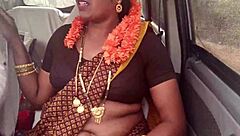 Hey, hot milf chats dirty with guy during car ride fun