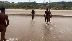 Brazilian Amateur Couple Engages in Interracial Beach Sex Before Watching Friends