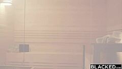 Blacked gorgeous Gianna devours BBC at gym