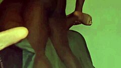 Watch how a massive black cock contrasts with thick ebony stepmom's curves, making her squirt hard in amateur orgasm action