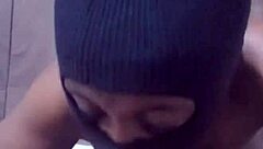 Taking that chocolate stick all in like a pro.