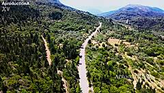 Pixie wets herself drinks piss on outdoor hike