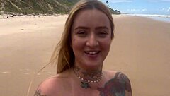 Brazilian Amateur Couple Engages in Interracial Beach Sex Before Watching Friends