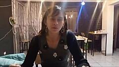 I make my peruvian friend climb stairs flashing thong then fill her with cum outdoors