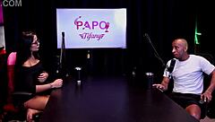 Black guy makes the delicious mulata suck his big cock eagerly in sheer red