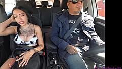 Skinny Tattooed Latina Baby Kat Rides Cowgirl In Outdoor Casting Creampie With Luis Garay