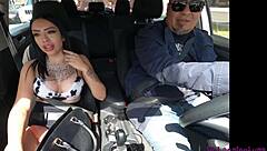 Skinny Tattooed Latina Baby Kat Rides Cowgirl In Outdoor Casting Creampie With Luis Garay