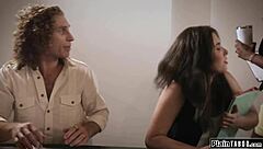 Desperate big tits actress pushes limits in 69 and rough domination for the role