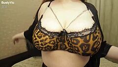 Curvy milf teases in sheer silk robe with soft moves highlighting fat boobs and elegant dress