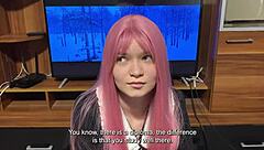 In a daring homemade twist, the cute brunette tried her new student uniform, showcasing blowjob skills to her eager neighbor