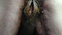 I fuck my hairy pussy with a cucumber