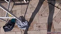 Hey, check out this cute petite teen bouncing wildly on a hard cock in POV action