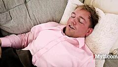 Provocative Home alone rich guy calls super hot petite blonde milf courtesan for wild fucking?