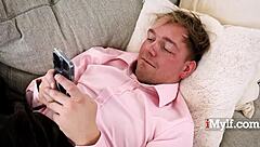 Provocative Home alone rich guy calls super hot petite blonde milf courtesan for wild fucking?