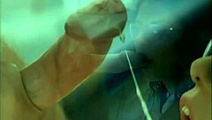 Exotic babe with glasses takes double penetration from two men in yacht anal pounding