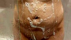 Blonde Milf With Big Tits And Boobs Teases Naked In Steamy Shower Bathing Scene