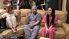 blaire celeste feels intense pleasure as her shaved pussy fills with cum