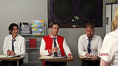 Blonde Teacher Gives Failing Students Hands-On Classroom Experience