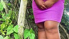 Amateur BBW Grinds On Huge Cock Outdoors