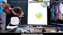 i can't believe this big ass blonde got caught shoplifting and struck a steamy deal with the cop to avoid trouble