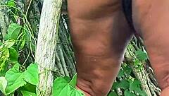 Amateur BBW Grinds On Huge Cock Outdoors