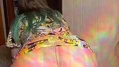 Joan day wears see through tights and flaunts curvy body