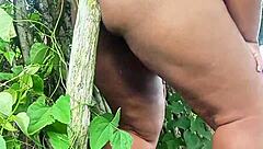 Amateur BBW Grinds On Huge Cock Outdoors