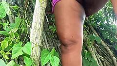 Amateur BBW Grinds On Huge Cock Outdoors