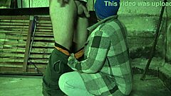 Big ass French amateur has anal in abandoned building