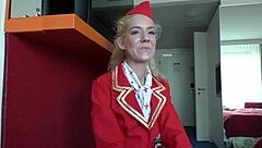 Oh wow, can you handle this monster black cock creampie in your skinny ass, pretty stewardess Monique Woods?