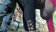 Raw Horny Black Cock Pounds Big Ass Outdoor