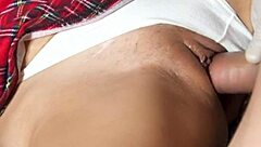 Oh wow hot japanese wife gets surprised by intense pussy fucking and creampie!