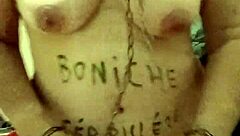 Why chain the French maid outdoors for bent over bondage and humiliation?