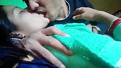 the couple starts with kissing and pressing her boobs intimately