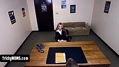 hey this skinny milf office lady tiffany just got invited for a wild casting interview