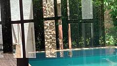 i spy on two girls bathing and after they catch me masturbating they invite me to join