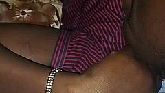 hey check out this hairy ebony college student getting creampie from boyfriend in missionary