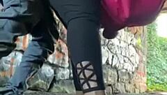 Raw Horny Black Cock Pounds Big Ass Outdoor