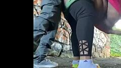 Raw Horny Black Cock Pounds Big Ass Outdoor